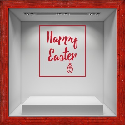Happy Easter! Πασχαλινά Αυτοκόλλητα βιτρίνας 56 x 50 cm (32619)