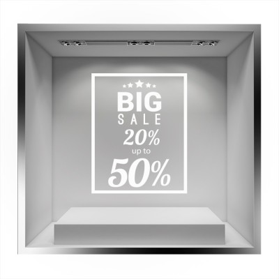 Big Sale 20% up to 50% Εκπτωτικά Αυτοκόλλητα βιτρίνας 54 x 40 cm (20078)