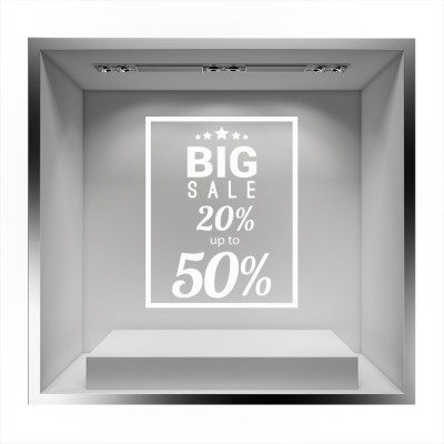Houseart Big Sale 20% up to 50%, Εκπτωτικά, Αυτοκόλλητα βιτρίνας, 40 x 54 εκ.