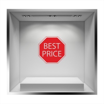 Houseart Best price ταμπέλα, Εκπτωτικά, Αυτοκόλλητα βιτρίνας, 60 x 60 εκ.