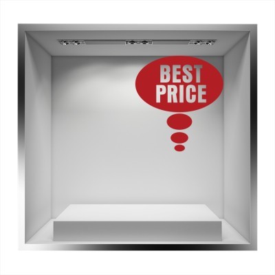 Houseart Best price κύκλοι σε διαφορα μεγέθη, Εκπτωτικά, Αυτοκόλλητα βιτρίνας, 56 x 59 εκ.