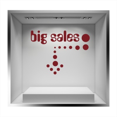 Big sales βελάκι, Εκπτωτικά, Αυτοκόλλητα βιτρίνας, 50 x