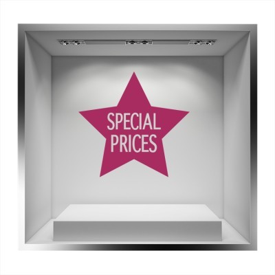 Special price μέσα σε χρωματιστό αστέρι Εκπτωτικά Αυτοκόλλητα βιτρίνας 53 x 56 cm (6800)