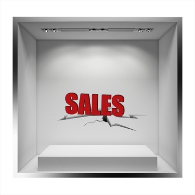 Houseart Sales ρωγμή, Εκπτωτικά, Αυτοκόλλητα βιτρίνας, 67 x 25 εκ.