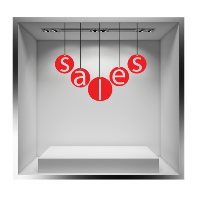 Sales γράμματα σε ασύμμετρα κρεμασμένα καρτελάκια, Εκπτ