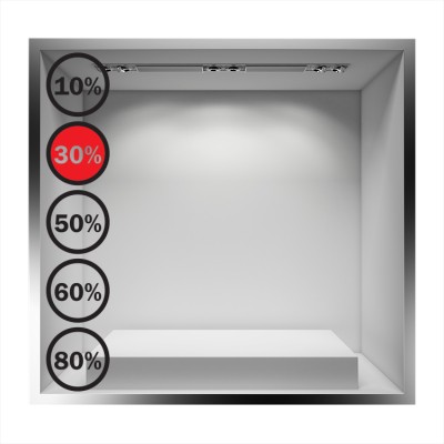 Ποσοστά εκπτώσεων, Εκπτωτικά, Αυτοκόλλητα βιτρίνας, 15 