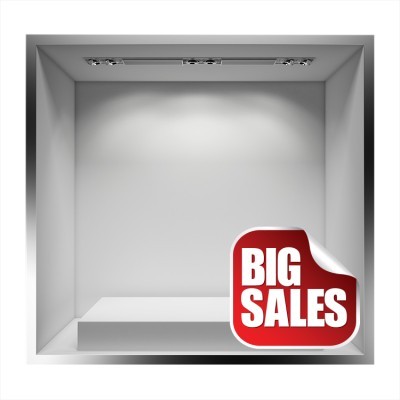Big sales αυτοκόλλητο που ξεκολλάει Εκπτωτικά Αυτοκόλλητα βιτρίνας 56 x 60 cm (8292)
