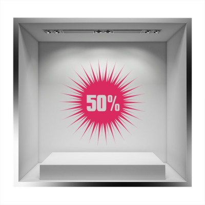 50% έκπτωση Άνοιξη – Καλοκαίρι Αυτοκόλλητα βιτρίνας 60 x 60 cm (7417)