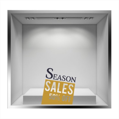 Season sale Εκπτωτικά Αυτοκόλλητα βιτρίνας 63 x 60 cm (16444)