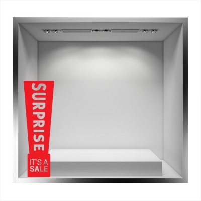 Surprise, Εκπτωτικά, Αυτοκόλλητα βιτρίνας, 30 x 96 εκ.