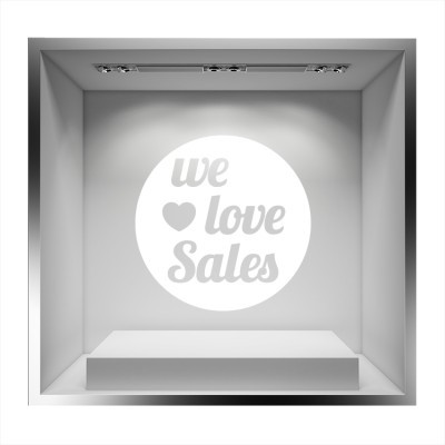 We love sales Εκπτωτικά Αυτοκόλλητα βιτρίνας 45 x 45 cm (16451)