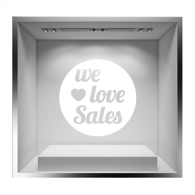 Houseart We love sales, Εκπτωτικά, Αυτοκόλλητα βιτρίνας, 45 x 45 εκ.