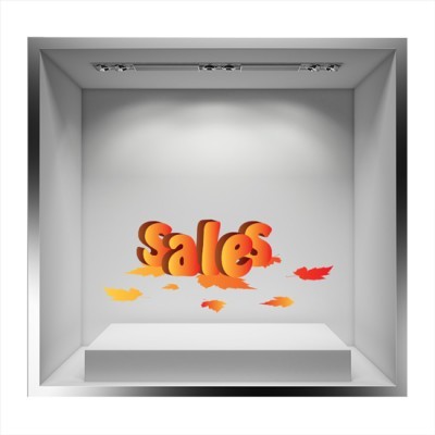 Winter Sales, Εκπτωτικά, Αυτοκόλλητα βιτρίνας, 75 x 30 