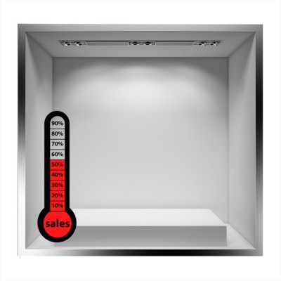 Houseart Sales Θερμόμετρο, Άνοιξη - Καλοκαίρι, Αυτοκόλλητα βιτρίνας, 30 x 100 εκ.