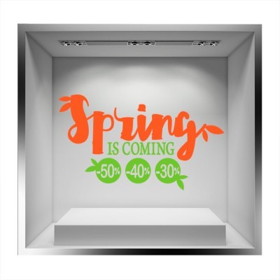 Spring is coming Άνοιξη – Καλοκαίρι Αυτοκόλλητα βιτρίνας 43 x 75 cm (17698)