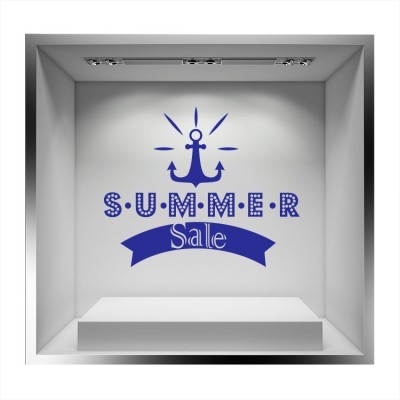 Summer Sale άγκυρα Άνοιξη – Καλοκαίρι Αυτοκόλλητα βιτρίνας 53 x 65 cm (17707)