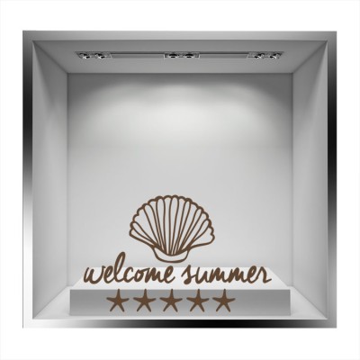 Welcome Summer Άνοιξη – Καλοκαίρι Αυτοκόλλητα βιτρίνας 45 x 65 cm (17710)