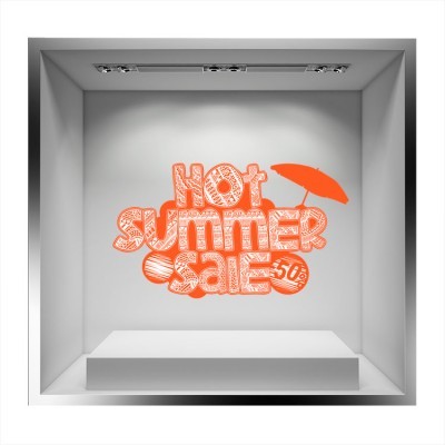 Hot Summer Sale Άνοιξη – Καλοκαίρι Αυτοκόλλητα βιτρίνας 38 x 65 cm (17711)