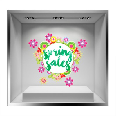 Houseart Spring Sales, Άνοιξη - Καλοκαίρι, Αυτοκόλλητα βιτρίνας, 70 x 64 εκ.