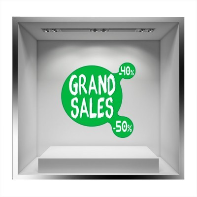 Grand Sales Άνοιξη – Καλοκαίρι Αυτοκόλλητα βιτρίνας 66 x 65 cm (17718)
