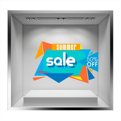 Summer Sale -50% OFF Άνοιξη – Καλοκαίρι Αυτοκόλλητα βιτρίνας 45 x 70 cm (17725)