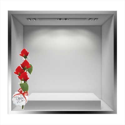 Διακόσμηση παιδικού δωματίου House Art - ΣΗΜΑΝΤΙΚΟ: Σε περίπτωση διαφοράς τιμής από το κατάστημα ισχύει παντα και μόνο η τιμή του καταστήματος Τριαντάφυλλα, Valentines Day, Αυτοκόλλητα βιτρίνας, 50