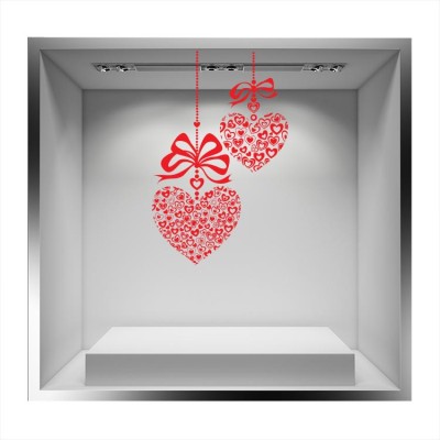 Καρδιές Valentines Day Αυτοκόλλητα βιτρίνας 83 x 53 cm (17066)
