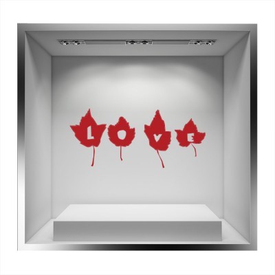 Διακόσμηση παιδικού δωματίου House Art - ΣΗΜΑΝΤΙΚΟ: Σε περίπτωση διαφοράς τιμής από το κατάστημα ισχύει παντα και μόνο η τιμή του καταστήματος Love Leaves, Valentines Day, Αυτοκόλλητα βιτρίνας, 86 x