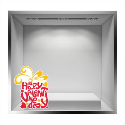 Houseart Colorful Valentine\'s Day, Valentines Day, Αυτοκόλλητα βιτρίνας, 50 x 63 εκ.