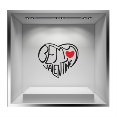 Houseart Be my Valentine, Valentines Day, Αυτοκόλλητα βιτρίνας, 50 x 43 εκ.
