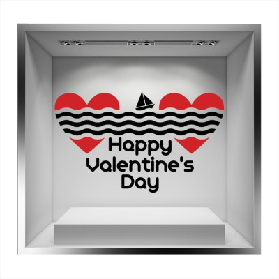 Houseart Shipping Hearts, Valentines Day, Αυτοκόλλητα βιτρίνας, 70 x 41 εκ.
