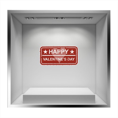 Houseart Valentine\'s Day Star, Valentines Day, Αυτοκόλλητα βιτρίνας, 58 x 29 εκ.