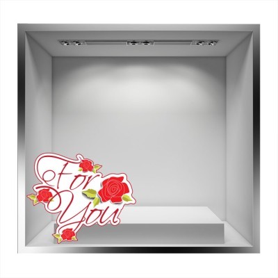 Διακόσμηση παιδικού δωματίου House Art - ΣΗΜΑΝΤΙΚΟ: Σε περίπτωση διαφοράς τιμής από το κατάστημα ισχύει παντα και μόνο η τιμή του καταστήματος For You..., Valentines Day, Αυτοκόλλητα βιτρίνας, 61 x