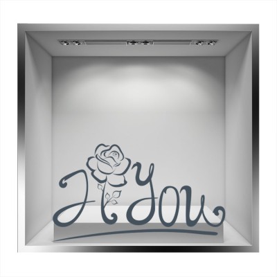 Διακόσμηση παιδικού δωματίου House Art - ΣΗΜΑΝΤΙΚΟ: Σε περίπτωση διαφοράς τιμής από το κατάστημα ισχύει παντα και μόνο η τιμή του καταστήματος I Love you Flower, Valentines Day, Αυτοκόλλητα βιτρίνας