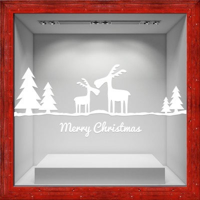 Christmas Snow Χριστουγεννιάτικα Αυτοκόλλητα βιτρίνας 80 x 34 εκ. (50048)