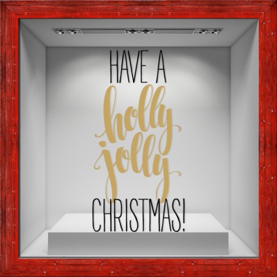 Christmas Gold-Black Χριστουγεννιάτικα Αυτοκόλλητα βιτρίνας 80 x 160 εκ. (50056)