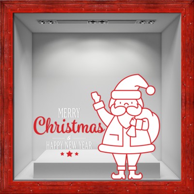 Santa Claus White-Red, Χριστουγεννιάτικα, Αυτοκόλλητα β