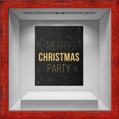 Christmas party, Χριστουγεννιάτικα, Αυτοκόλλητα βιτρίνας, 80 x 100 εκ. (50067)