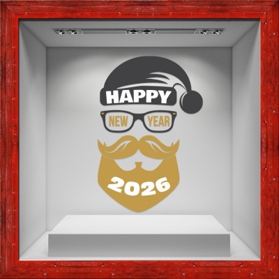 2026 White-Gold, Χριστουγεννιάτικα, Αυτοκόλλητα βιτρίνας, 80 x 119 εκ.