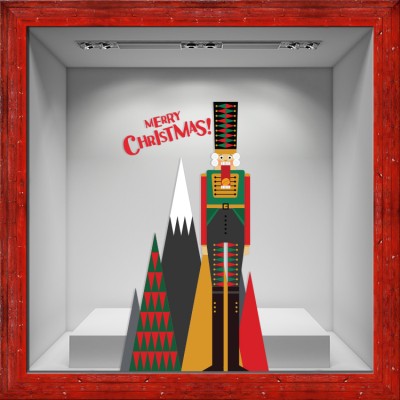 Christmas-Soldier, Χριστουγεννιάτικα, Αυτοκόλλητα βιτρί