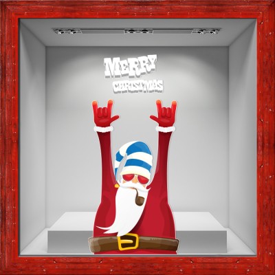 Houseart Santa Claus, Cool!, Χριστουγεννιάτικα, Αυτοκόλλητα βιτρίνας, 80 x 177 εκ.