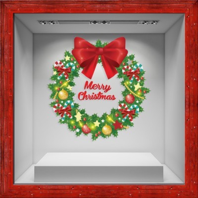 Houseart - ΣΗΜΑΝΤΙΚΟ: Σε περίπτωση διαφοράς τιμής από το κατάστημα ισχύει παντα και μόνο η τιμή του καταστήματος Χριστουγεννιάτικο Στεφάνι, Χριστουγεννιάτικα, Αυτοκόλλη