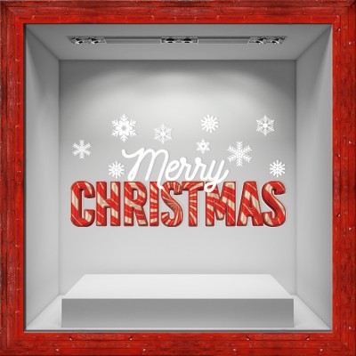 Christmas Snowflakes, Χριστουγεννιάτικα, Αυτοκόλλητα βιτρίνας, 100 x 52 εκ. (55099)