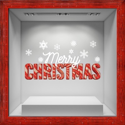 Christmas Snowflakes, Χριστουγεννιάτικα, Αυτοκόλλητα βιτρίνας, 100 x 52 εκ.