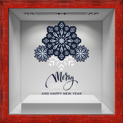 Blue Christmas, Χριστουγεννιάτικα, Αυτοκόλλητα βιτρίνας