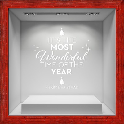 The Most Wonderful Time, Χριστουγεννιάτικα, Αυτοκόλλητα βιτρίνας, 80 x 84 εκ.