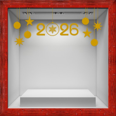 New Year- 2026 Στολίδια, Χριστουγεννιάτικα, Αυτοκόλλητα