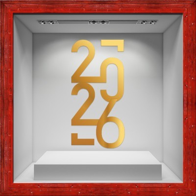 Houseart - ΣΗΜΑΝΤΙΚΟ: Σε περίπτωση διαφοράς τιμής από το κατάστημα ισχύει παντα και μόνο η τιμή του καταστήματος Abstract 2026, Χριστουγεννιάτικα, Αυτοκόλλητα βιτρίνας,