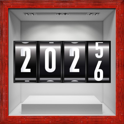 Countdown Ημερολόγιο 2026, Χριστουγεννιάτικα, Αυτοκόλλητα βιτρίνας, 65 x 28 εκ.