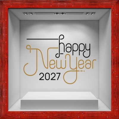 Happy New Year - Black & Gold, Χριστουγεννιάτικα, Αυτοκ